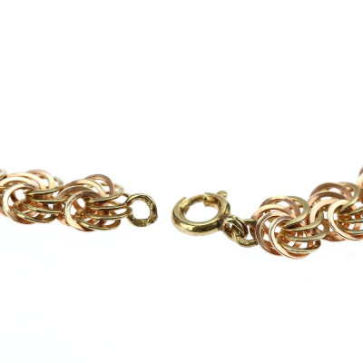 Náramek z dvojího zlata – 20,5 cm