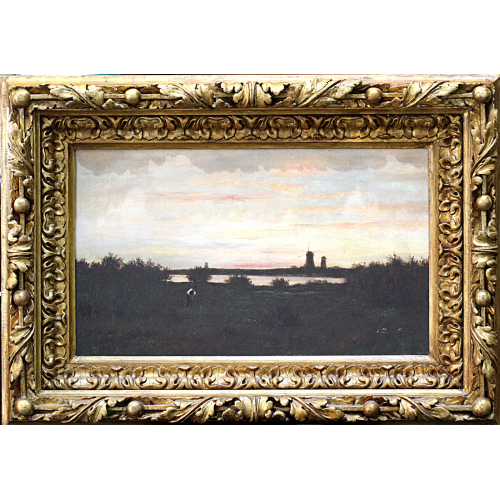 SOLD - Hippolyte Camille Delpy - Landscape at dawn