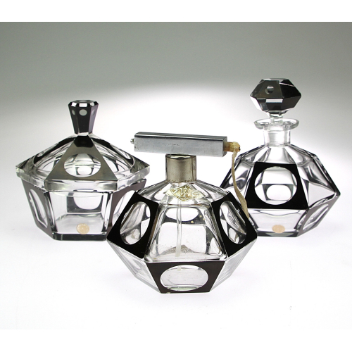 PRODÁNO - Art-deco skleněná souprava