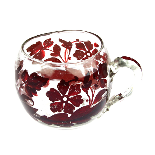 Skleněný buclák s květy