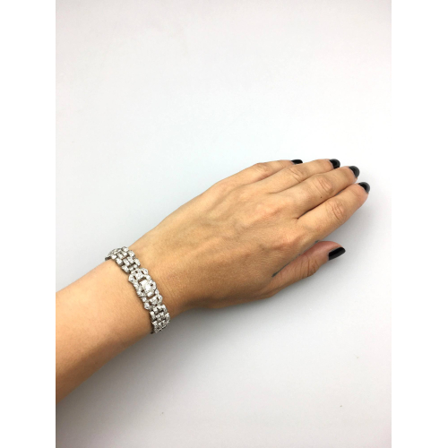 SOLD - Platinum bracelet with diamonds
