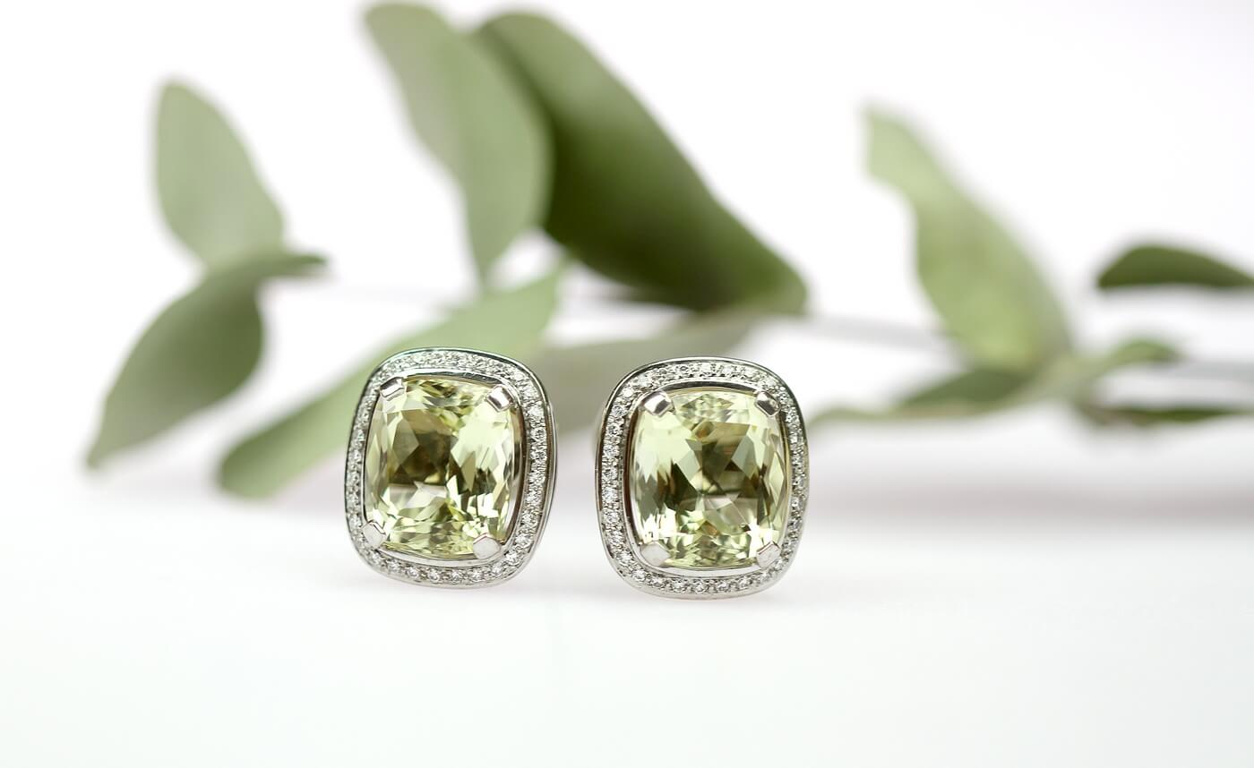 náušnice s olivíny